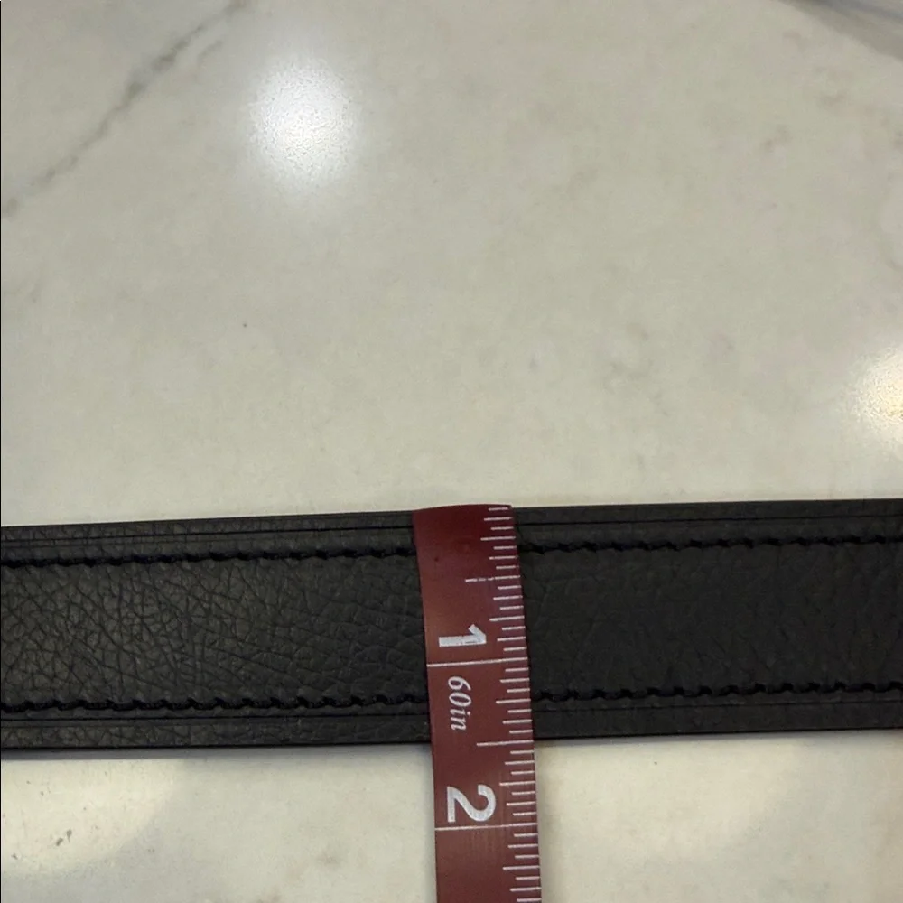 Dickies Leather Belt--Black‎ Stitch Dk Steel Roll Buckle Size 44